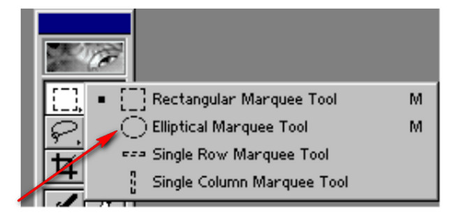 Adobe Photoshop-Elliptical Marquee Tool aləti