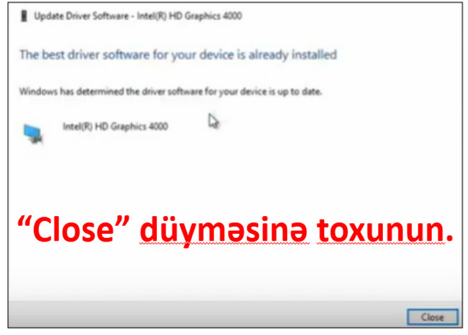 Driver və proqramların yüklənməsi