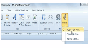 Təqdimatın səslə müşahidə olunması