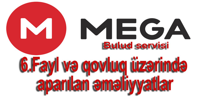 Fayllar və qovluqlar üzərində əməliyyat menyusu