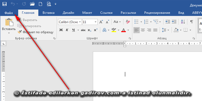 Word 2016 proqramında sənədlərlə iş