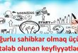 Uğurlu sahibkar olmaq üçün tələb olunan keyfiyyətlər