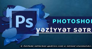 Adobe Photoshop-un vəziyyət sətri