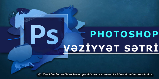 Adobe Photoshop-un vəziyyət sətri