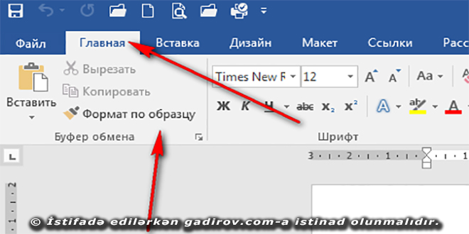 Word 2016 mübadilə buferi alətlər qrupu