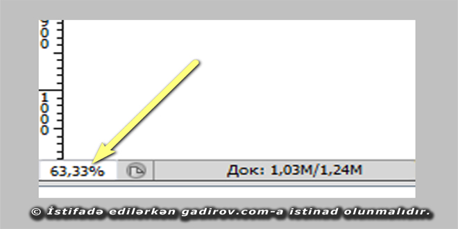 Adobe Photoshop-un vəziyyət sətri