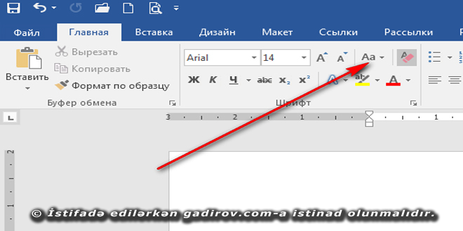 Word 2016 Şrift və Abzas alətlər qrupu