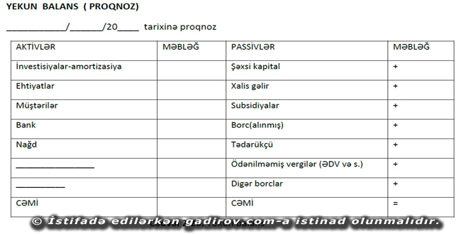 Balans hesabatı haqqında