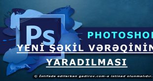 Yeni şəkil vərəqinin yaradılması