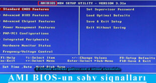 AMI BIOS-un səhv siqnalları