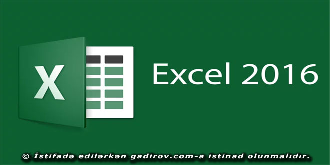 Excel proqramı vasitəsilə məsələlərin həlli