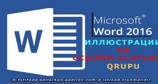 Иллюстрации və Ссылки alətlər qrupu