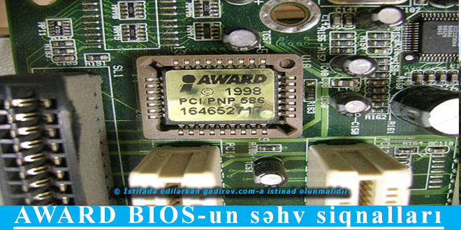 AWARD BIOS-un səhv siqnalları