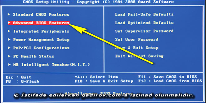 BIOS nizamları haqqında