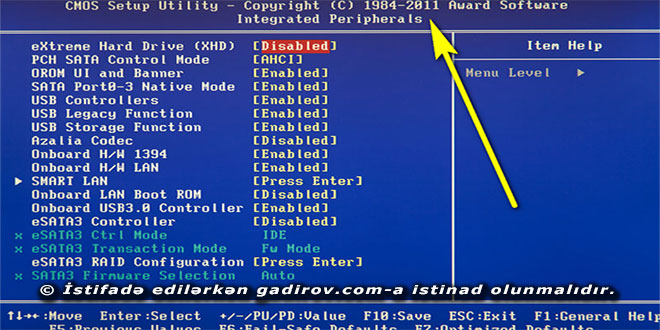 BIOS nizamları haqqında