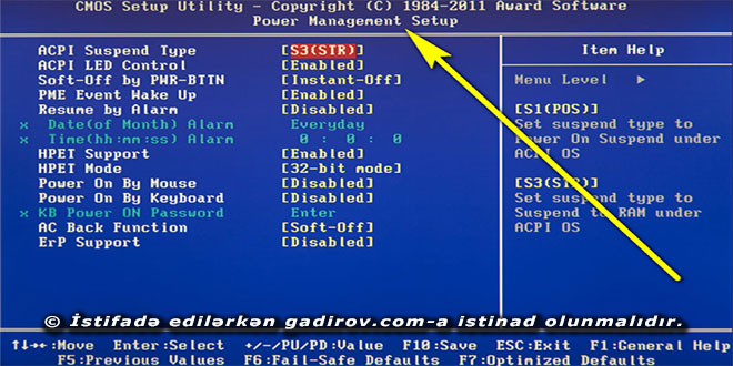 BIOS nizamları haqqında