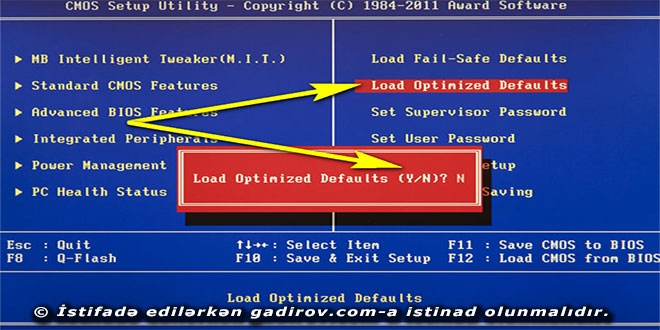 BIOS nizamları haqqında