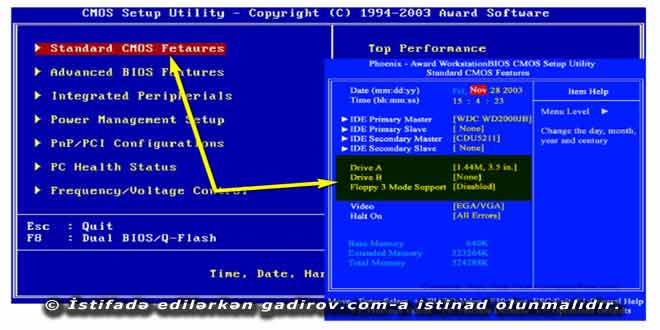 Standart CMOS Setup