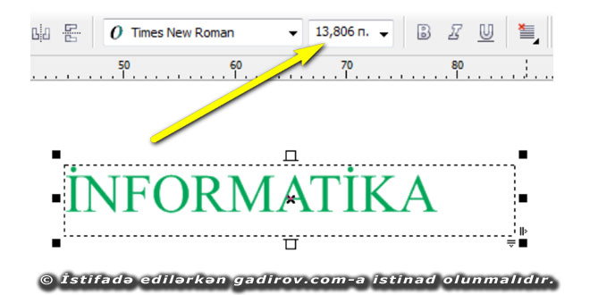 CorelDraw proqramında mətnlərlə işləmək