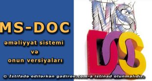 MS-DOS əməliyyat sistemi və onun versiyaları