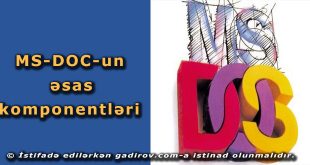 MS-DOS-un əsas komponentləri