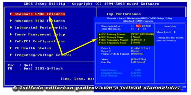 Standart CMOS Setup