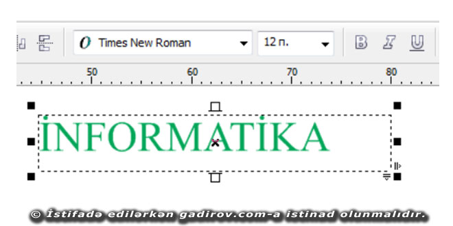 CorelDraw proqramında mətnlərlə işləmək