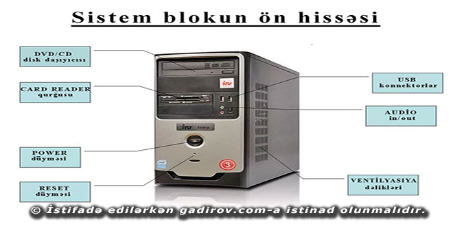 Sistem blokun ön hissəsi