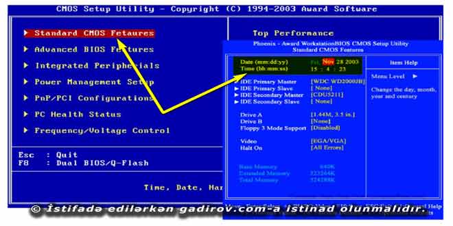 Standart CMOS Setup