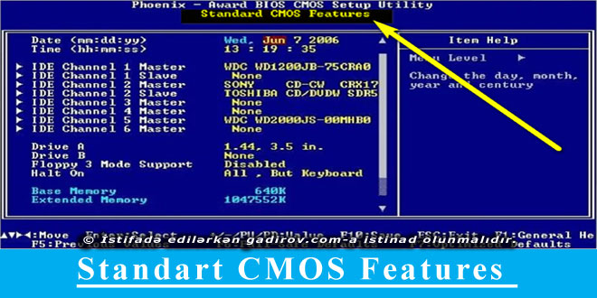 Standart CMOS Setup