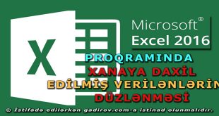 Xanaya daxil edilmiş verilənlərin düzlənməsi