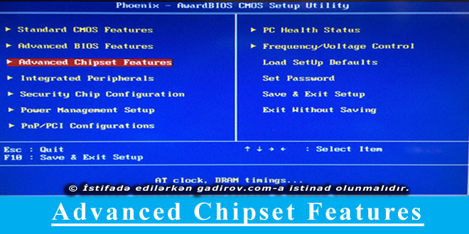Advanced Chipset Features