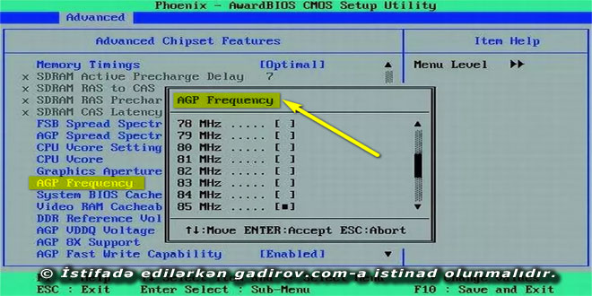 Advanced Chipset Features