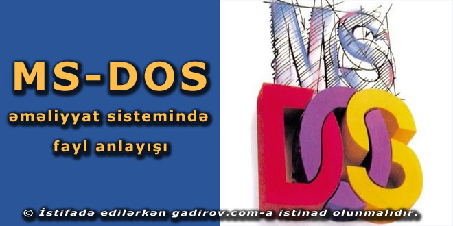 MS-DOS əməliyyat sistemində fayl anlayışı