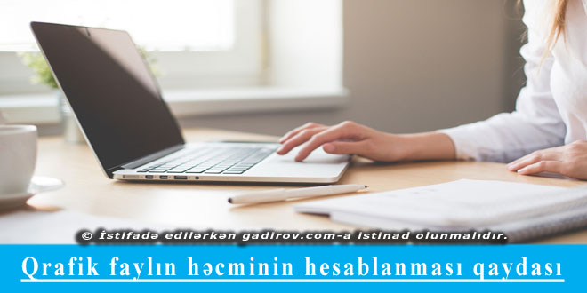 Qrafik faylın həcminin hesablanması qaydası