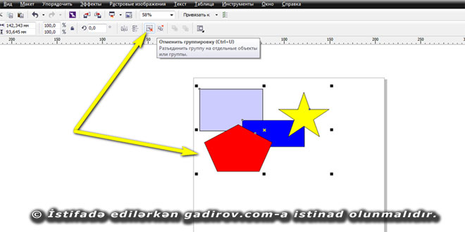 Corel Draw proqramında obyektlərin qruplaşdırılması