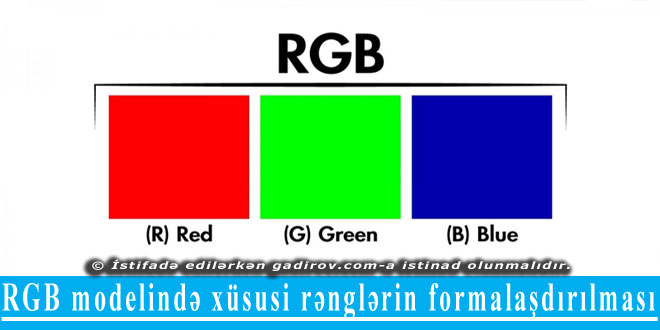 RGB modelində xüsusi rənglərin formalaşdırılması