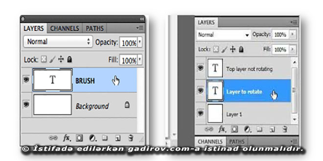 Adobe Photoshop qat (layer) palitrası