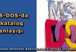 MS-DOS-da kataloq anlayışı