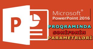 PowerPoint 2016 səhifənin parametrləri