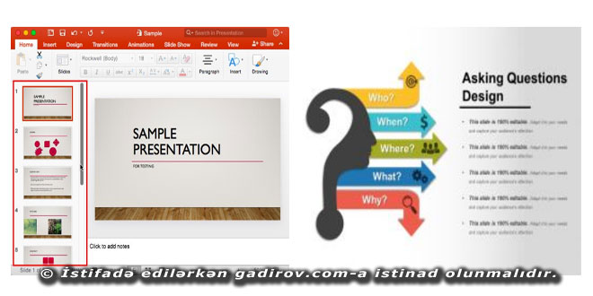 PowerPoint 2016 proqramının təyinatı və interfeysi