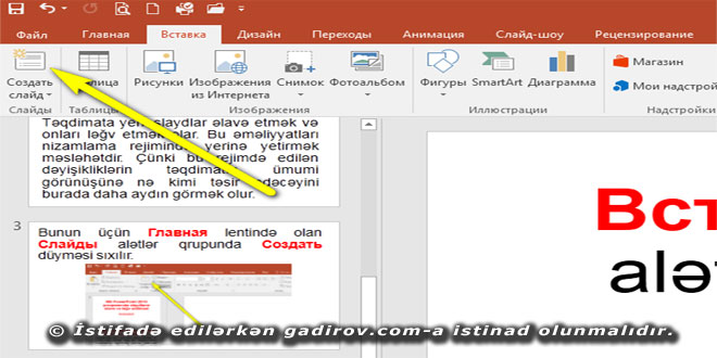 PowerPoint 2016 slaydların əlavə və ləğv edilməsi PowerPoint 2016 slaydların əlavə və ləğv edilməsi