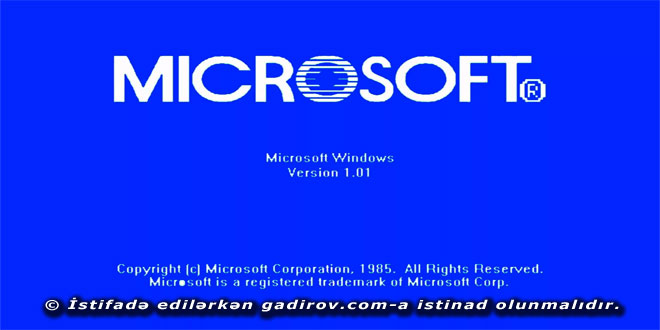 Windows ƏS-nin inkişaf tarixi