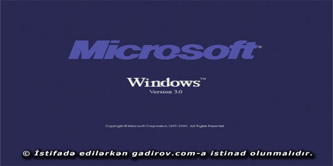 Windows ƏS-nin inkişaf tarixi