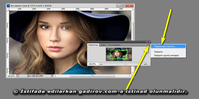 Adobe Photoshop -Naviqator palitrası