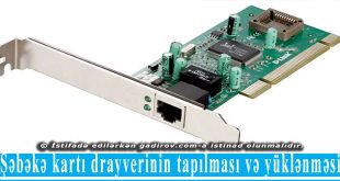 Şəbəkə kartı drayverinin tapılması və yüklənməsi