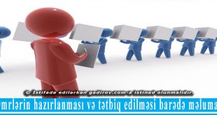 Əmrlərin hazırlanması və tətbiq edilməsi barədə məlumat