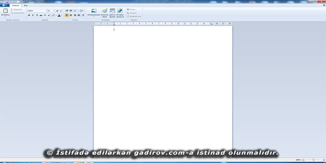 Wordpad proqramında sənədlərlə iş