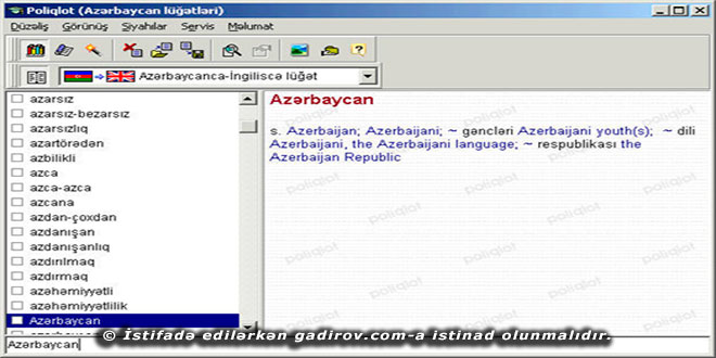 Poliqlot tərcümə proqramından istifadə