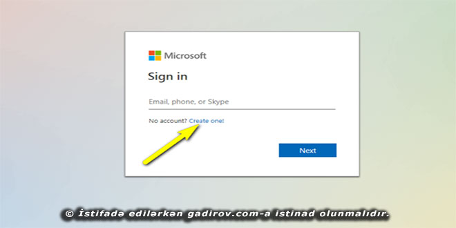 OneDrive ilə işə başlamaq və hesab yaratmaq.